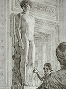 Monsieur Hviid Pointing to the Restoration of the Albani Antinous in the Museo Capitolino, 1780
